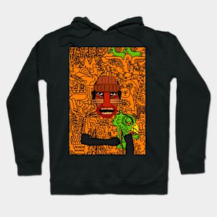 Unique MaleMask NFT - HawaiianEye Color and DarkSkin on TeePublic Hoodie